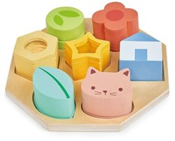 Mentari sensorisches Spielzeug - Aktivitätsbrett Holz 18x18x4,5cm - Lernspielzeug