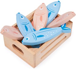 Mentari Spielzeugkorb Fische - Holzspielzeug für Kinder