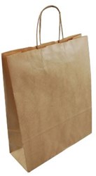 100 Bruin kraftpapier draagtas 32x12x41