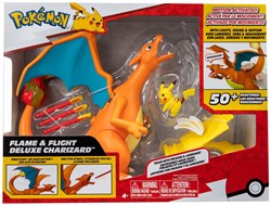 Jazwares Pokemon Actionfigur Deluxe Glurak mit Pikachu und Launcher