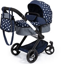 BAYER DESIGN DOLLS PRAM XEO - BLUE