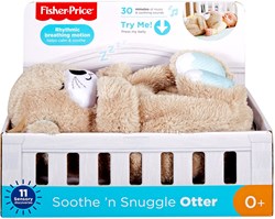 Mattel Kuscheltier Fisher-Price Einschlaf-Otter - Baby Spielzeug Schlafbegleiter