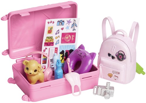 Barbie Reisepuppe - Modepuppe mit Koffer und Reiseaccessoires-3
