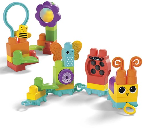 Mega Bloks sensorisches Bauset Raupe - bewegliches Spielzeug 30 Bausteine-2