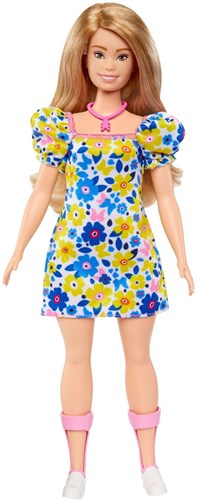 BEX poupée Barbie fashionista robe à fleurs - poupée Barbie trisomie 21-3