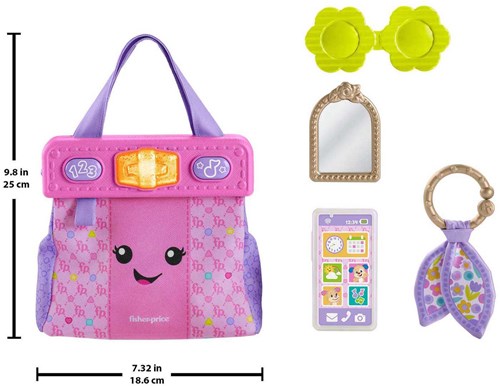 Fisher-Price Lernspaß Handtasche interaktives Spielzeug rosa Baby-3