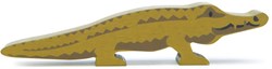 Tender Leaf animal de safari en bois crocodile - figurine verte 14,9 cm