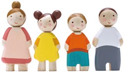 Tender Leaf famille de poupées poupées en bois maison The Leaf set de 4