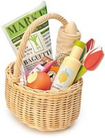 Tender Leaf panier en bois - panier de courses jouet avec accessoires