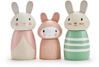 Tender Leaf Puppen - Kaninchenfamilie Holz Spielfiguren Puppenhaus