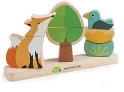 Tender Leaf renard empilable magnétique jouet en bois coloré