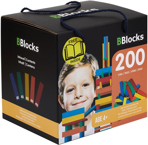 BBlocks Bouwplankjes Kleur, 200dlg.