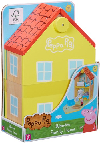 Maison de famille en bois Peppa Pig (avec figurines et accessoires)