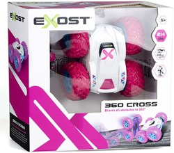 Voiture cascadeuse RC 360 Cross Amazone télécommandée avec pneus roses et lumières