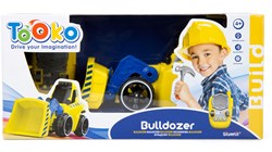 Bulldozer télécommandé jouet avec télécommande et effets sonores