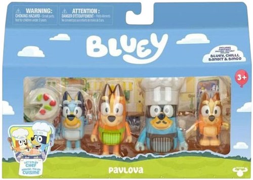 Spectron Bluey Spielset - Dessert Abenteuer mit 4 Figuren - Pavlova Backset