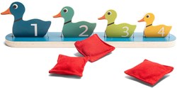 BS Toys Enten in einer Reihe - Wurfspiel für Kinder - Holzspielzeug