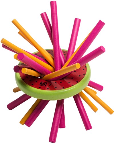 BS Toys Mikado Holzspiel Melone - Geschicklichkeitsspiel für Kinder