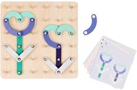 BS Toys Holz Geoplank Lernspielzeug mit Mustern und Formen-3