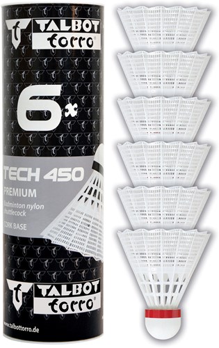 Schildkröt Badminton Federbälle Nylon Weiß 6 Stück Schnell Rot