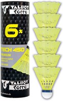 Schildkröt Badminton Federbälle Nylon 6 Stück Gelb Medium Qualität