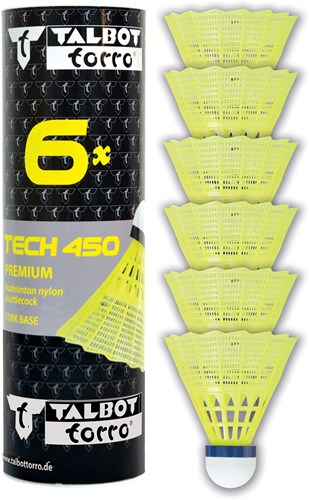Schildkröt Badminton Federbälle Nylon 6 Stück Gelb Medium Qualität