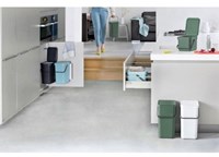 Brabantia Abfalleimer Sort & Go 12L grau - Mülleimer für Mülltrennung