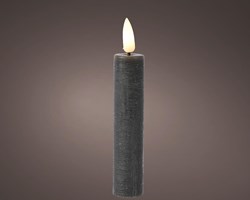 Lumineo bougies LED de table gris 16cm - bougies d'ambiance 2 pièces