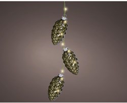 Lumineo guirlande lumineuse pomme de pin déco 5,7x28cm multicolore