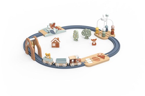 Speedy Monkey circuit de train en bois jouet - circuit de train - 3 ans et plus