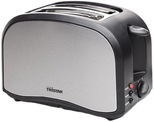 Tristar grille-pain 2 fentes noir - 800W - 6 niveaux - design élégant-2