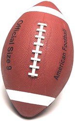 HOT Sports + Toys American Football Gummiball braun weiß Größe 9
