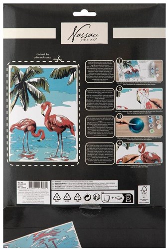 Peinture par numéros flamant rose kit créatif jouet-2