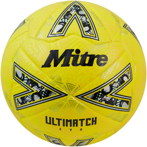 Mitre Ultimatch Evo Football - Fluo Yellow/Yellow/Gold - 5