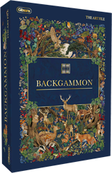 Gibsons Backgammon Spiel - Luxuriöses Holzbrettspiel mit Waldtier-Design
