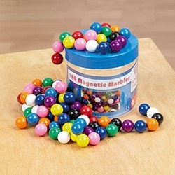 Shaw Magnets Magnetic Coloured Marbles Tub - Pk100