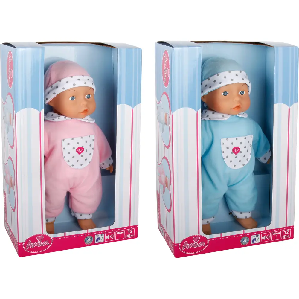 AM Puppe mit Mütze,sprechend,28cm,2f.-s.