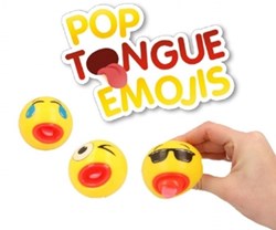 Keycraft jouet Pop Tongue Emojis - balle anti-stress amusante 12 pièces