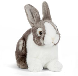 Living Nature knuffel Grey Pet Rabbit - 18cm