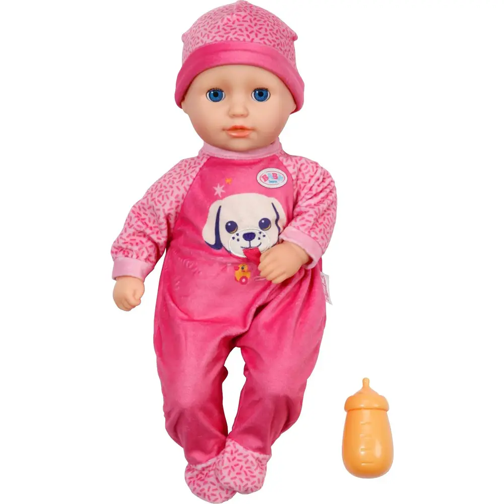 BABY born Babypuppe Anna Pink 36cm mit Schlafaugen und Fläschchen