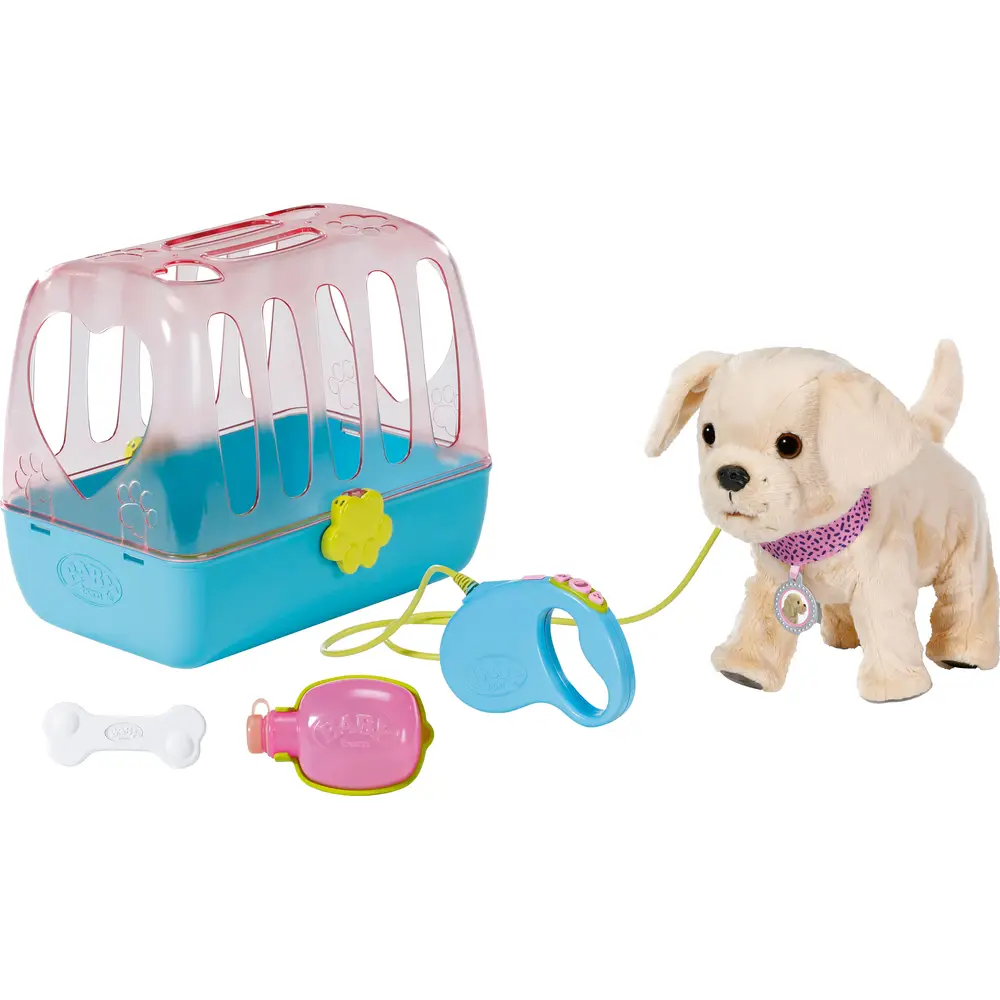BABY born interaktiver Hund Lucky mit Transportbox und Zubehör