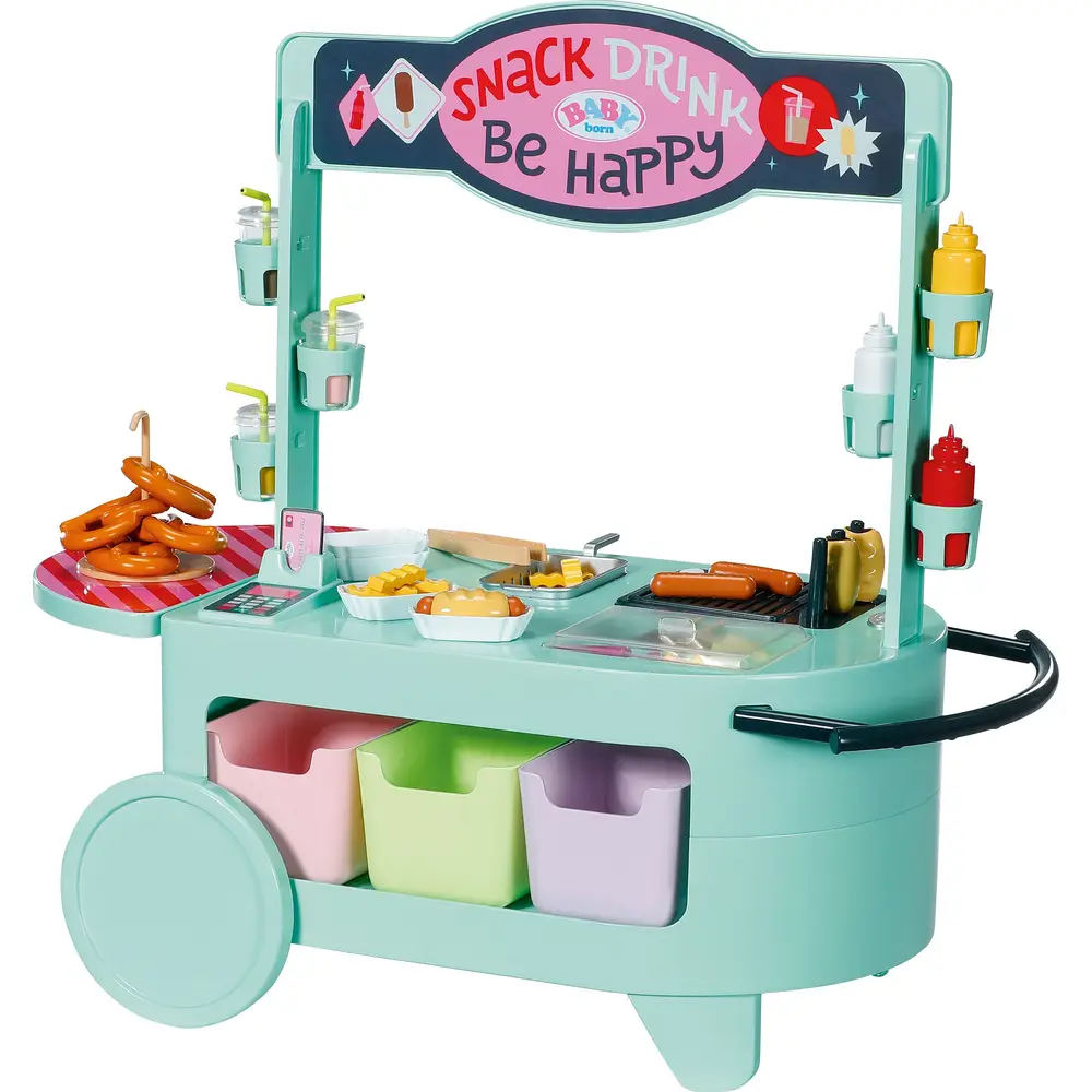 BABY born jouet Snack Shop avec bruit de grill et accessoires