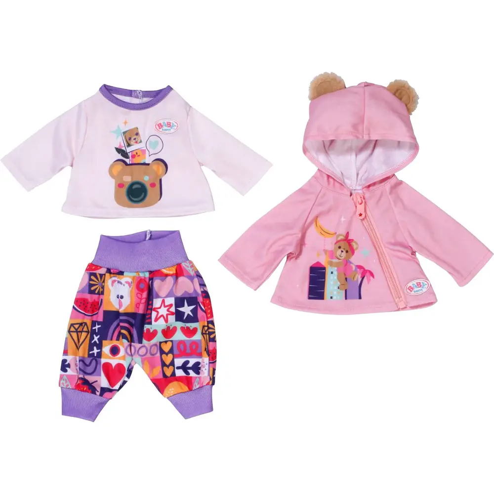 BABY born Puppenkleidung Neugeborenen-Outfit 43 cm rosa multicolor