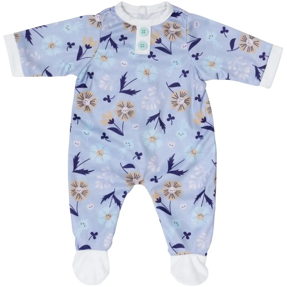 BABY born Puppenstrampler blau Blumenmuster 43cm Babypuppe Kleidung