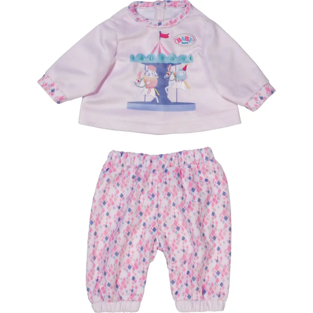 BABY born Puppenpyjama 43 cm bunte Nachtwäsche Set
