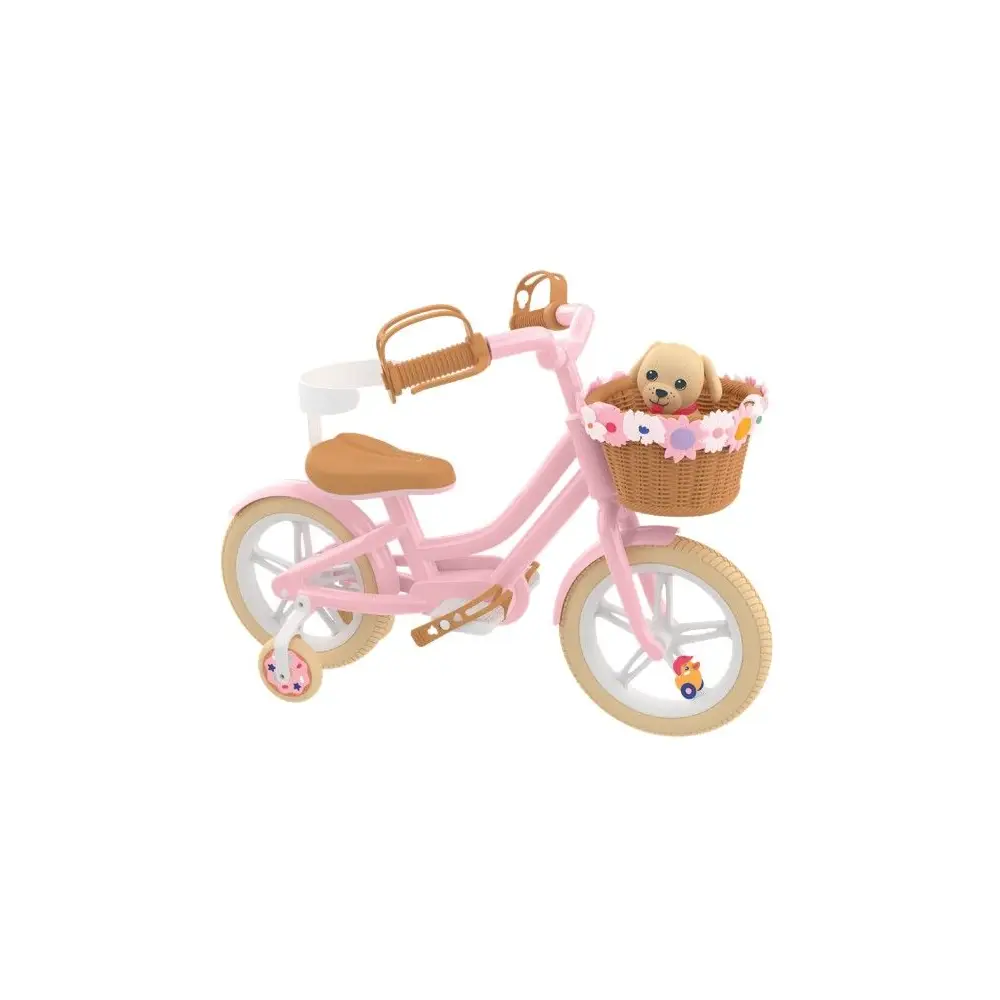 BABY born Puppenfahrrad mit Welpe Lucky - buntes Spielzeug Fahrrad Zubehör