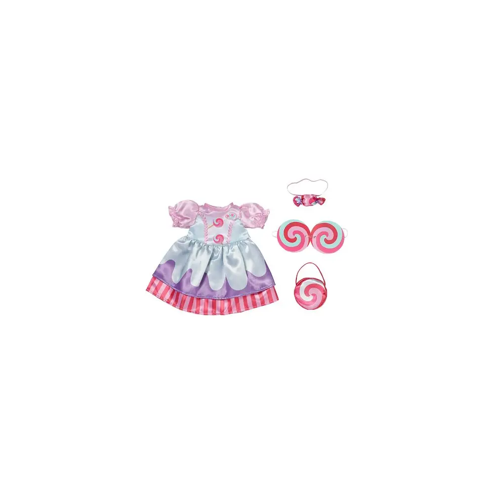 BABY born Puppenoutfit bunte Bonbon-Kleid 43cm Puppenkleidung