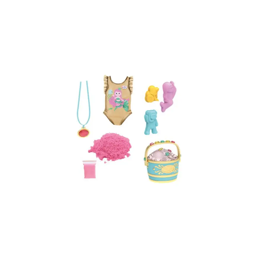 BABY born Puppe Strand Überraschung 43cm Spielzeugpuppe Sommer
