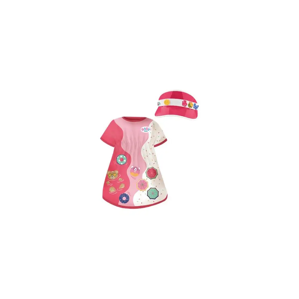 BABY born Puppen Strand-Outfit Multicolor mit Sonnenschutz