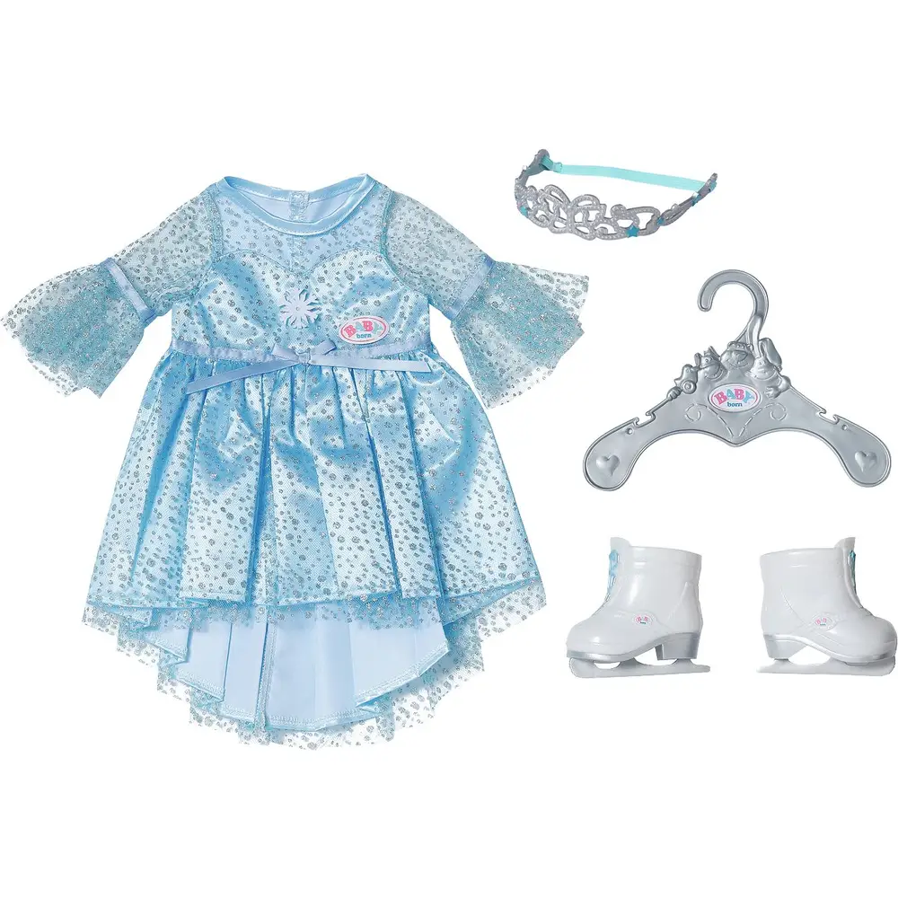 BABY born Puppenkleidung Eiskönigin Set 43cm Schlittschuhe Tiara